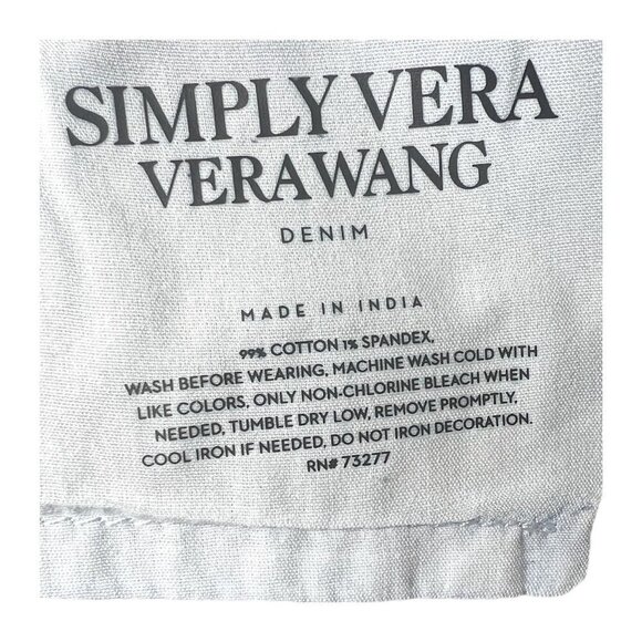 Simply Vera Wang Womens Mid Rise Relaxed Straight Leg Jeans Sz 14 New - Picture 5 of 12